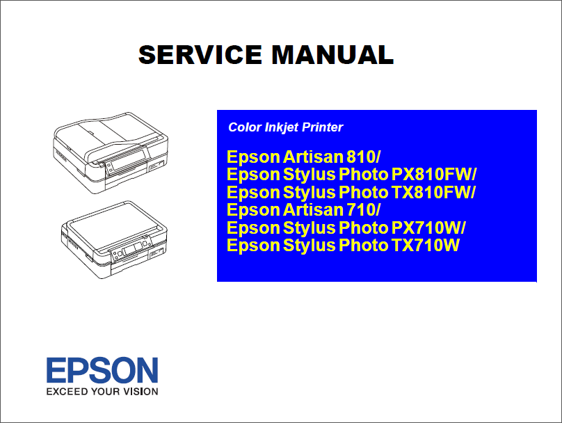 EPSON Stylus Photo PX710W TX710W Artisan710 PX810FW TX810FW Artisan810-1